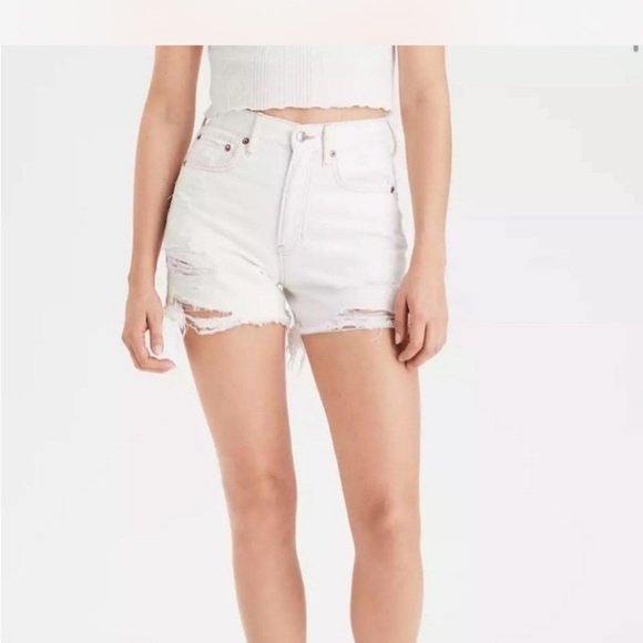 American Eagle Outfitters Pants - American Eagle Outfitters High Waist White Denim Shorts
